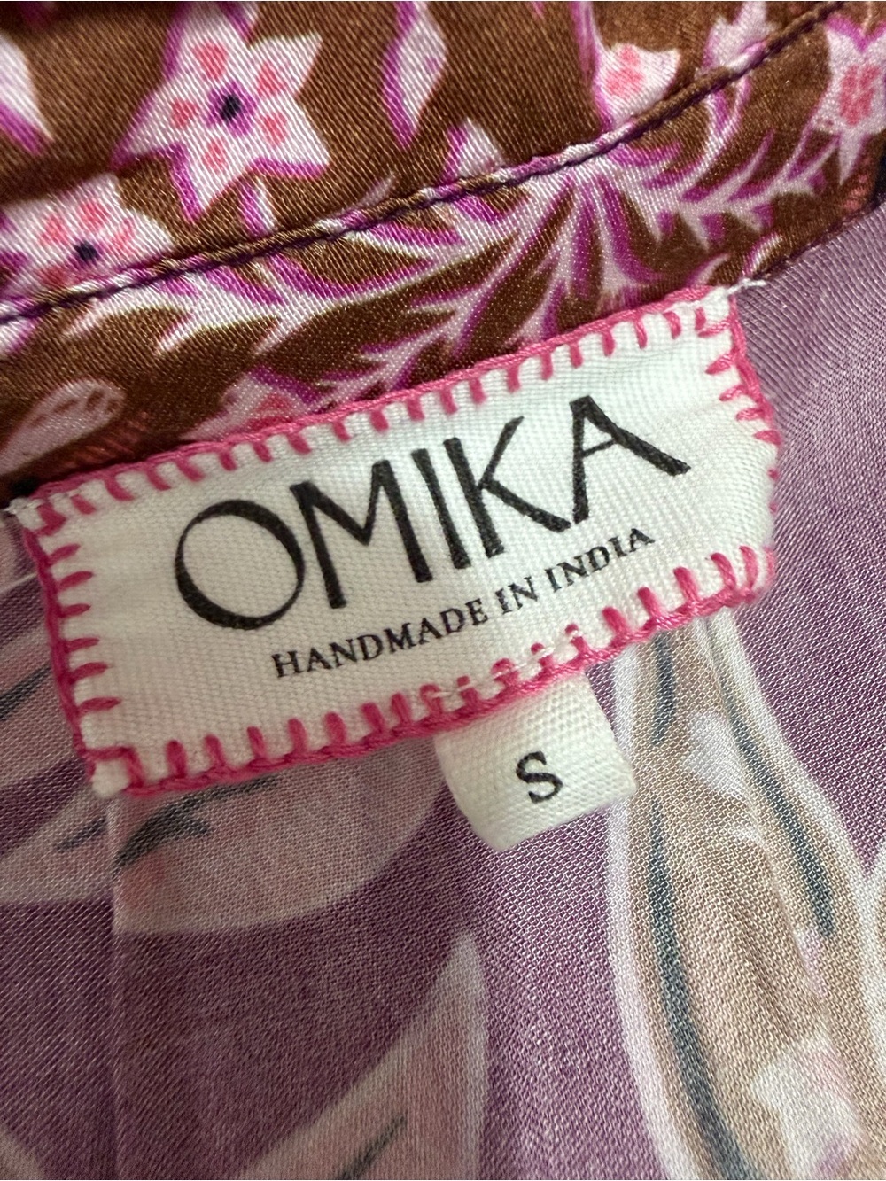Omika Anthropologie | Boho Floral Long Sleeve Modal Dress View 6